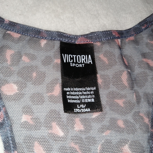 Victoria's Secret Sport Sheer Animal Print Racer Back Tank size L - Picture 3 of 8
